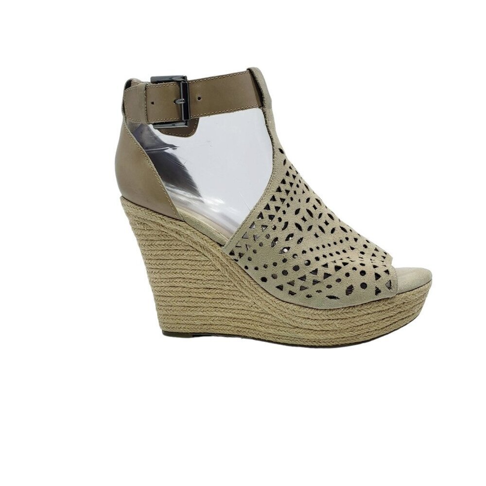 Marc Fisher HASINA Suede Natural Platform Wedge Women's Size 8.5‎